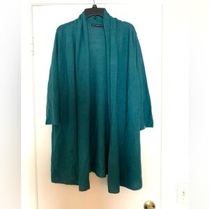 Peruvian Connection Teal Baby Alpaca Silk Blend Cardigan Extra Large